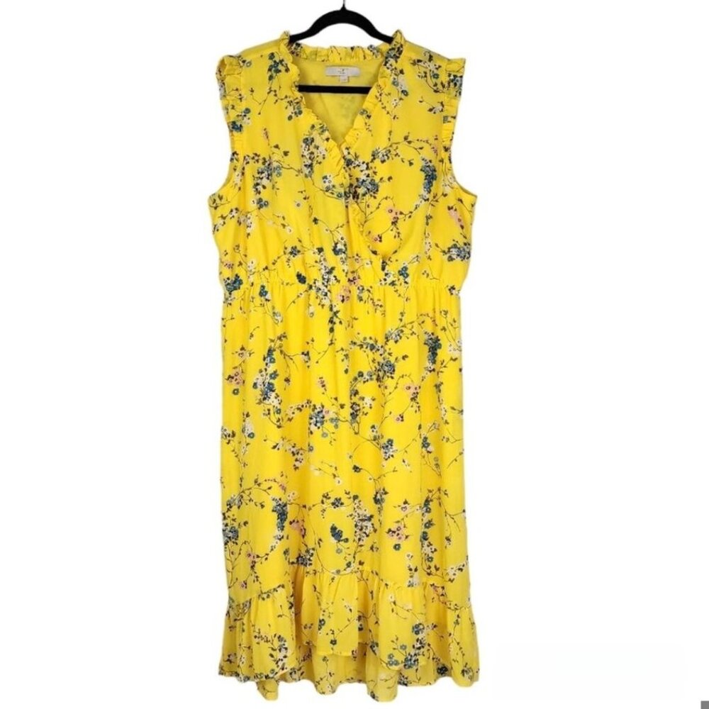 Ann Taylor LOFT Sleeveless Ruffle Dress